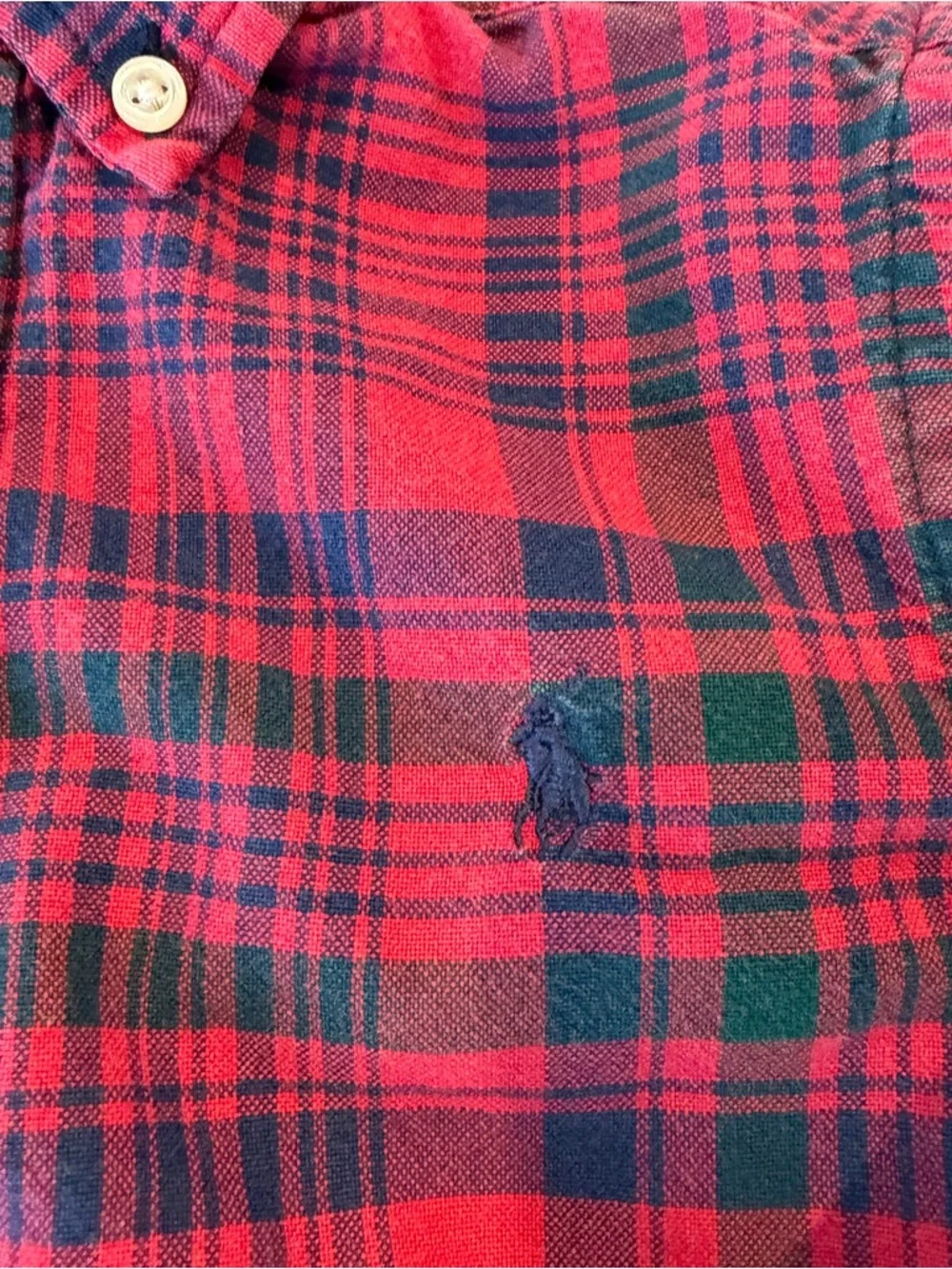Ralph Lauren Boys 4T Kids Plaid‎ Button-Down Shirts Blue & Green and Red Bundle
